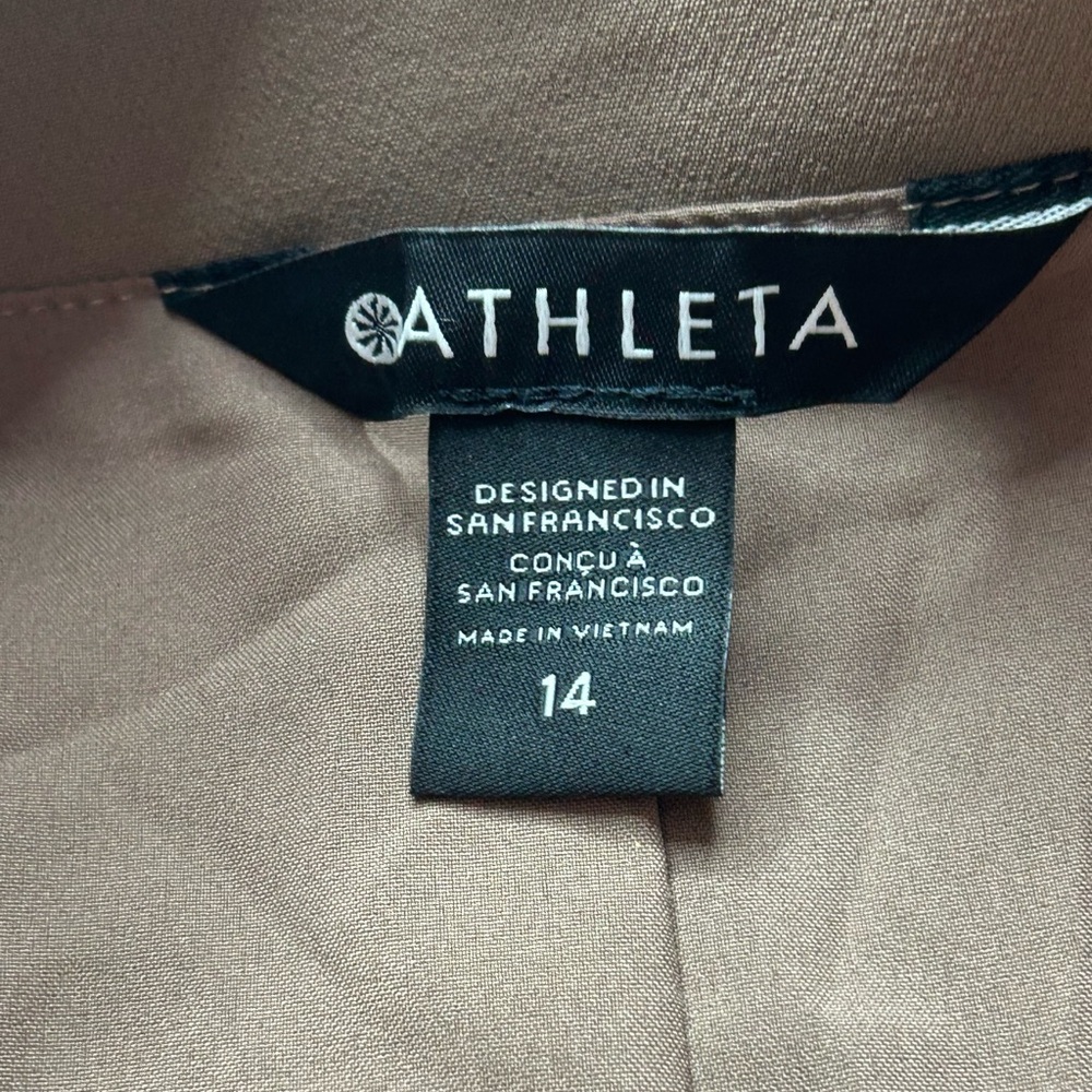 Athleta NWT Primatwill Rustic Biege Women's Blazer sz 14 office business casual - Picture 8 of 15